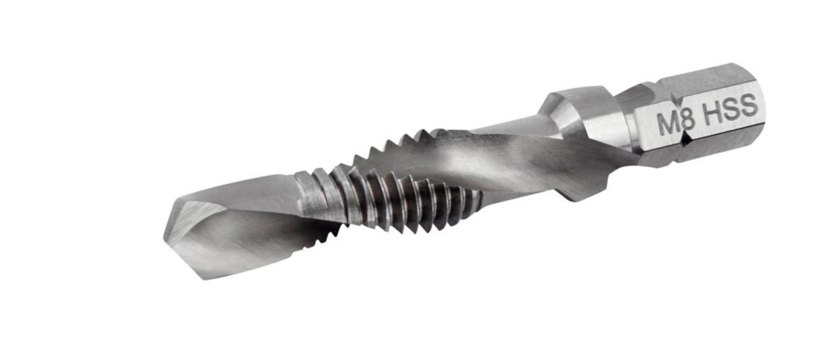 Combidrill/thread Bits - COMBIDRILL/THREAD BITS M8 HSSG 1/4" BITS HOLDER