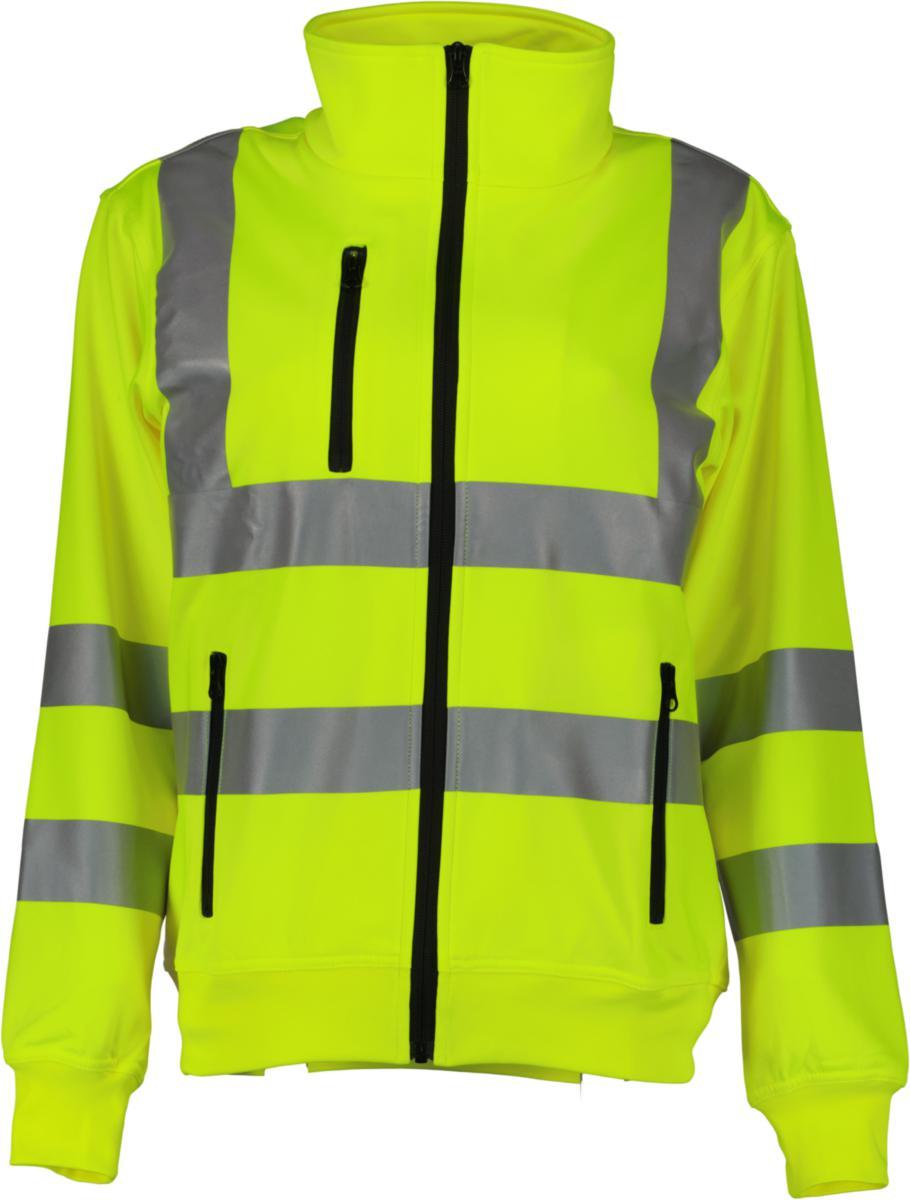 Sweatshirt Bekken&Ström 2501 Lady - SWETSHIRT ZIP BS 2501 HI-VIS KL 3 YELLOW WOMEN XXL