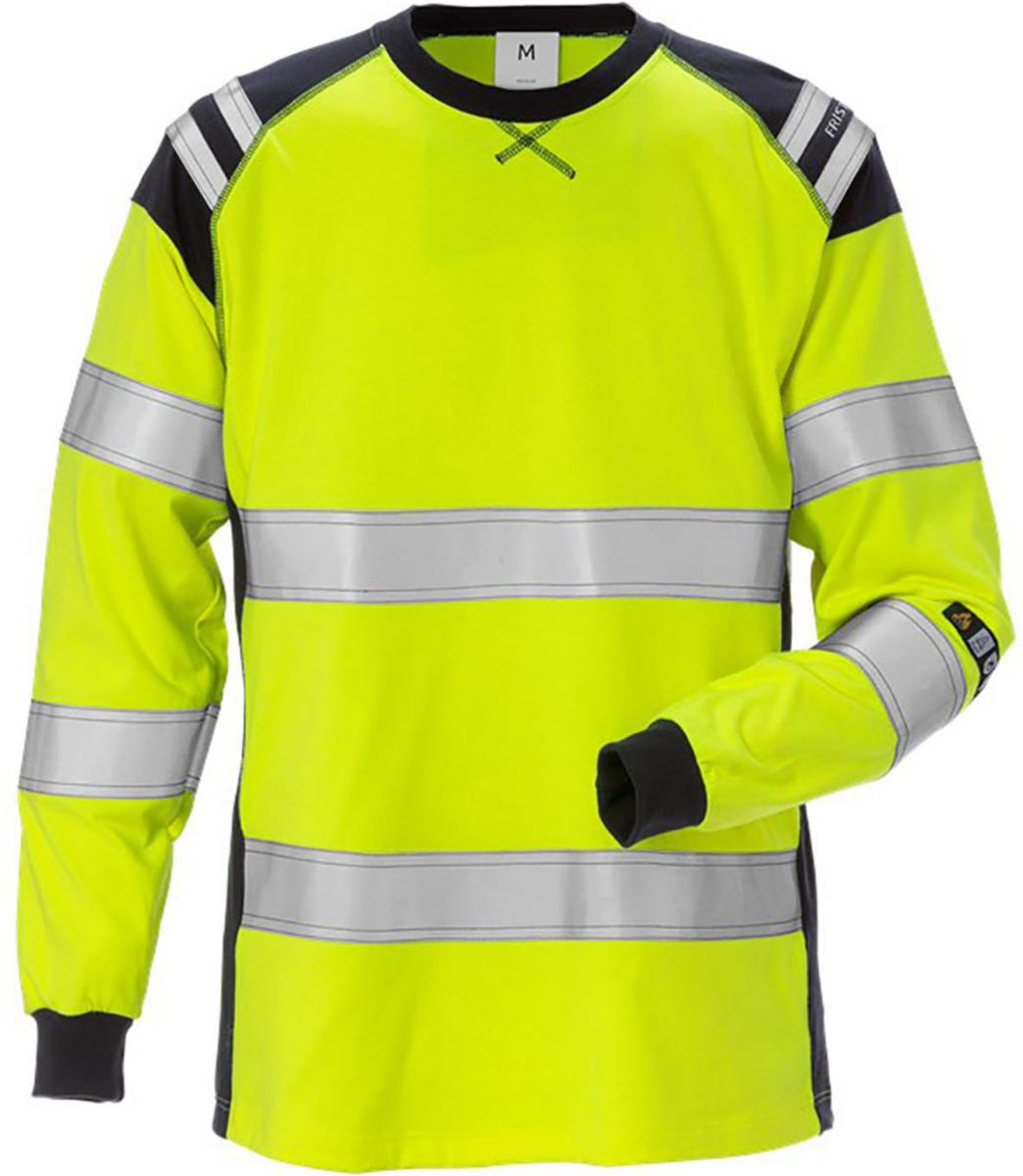 T-shirt Fristads 7097 TFLH Dam - T-SHIRT FLAM KL 3 FR 7097 TFLH DAM VARSELGUL/MARINBLÅ 3XL