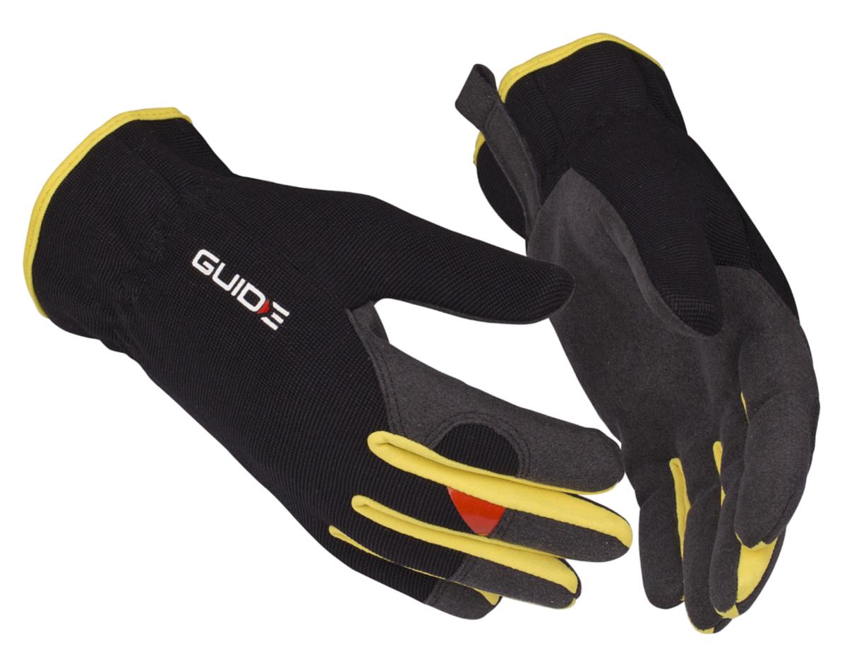 Montagehandske Guide 765 - HANDSKE GUIDE 765 SYNTET TIGHT ÖPPEN KRAGE SVART STL 11