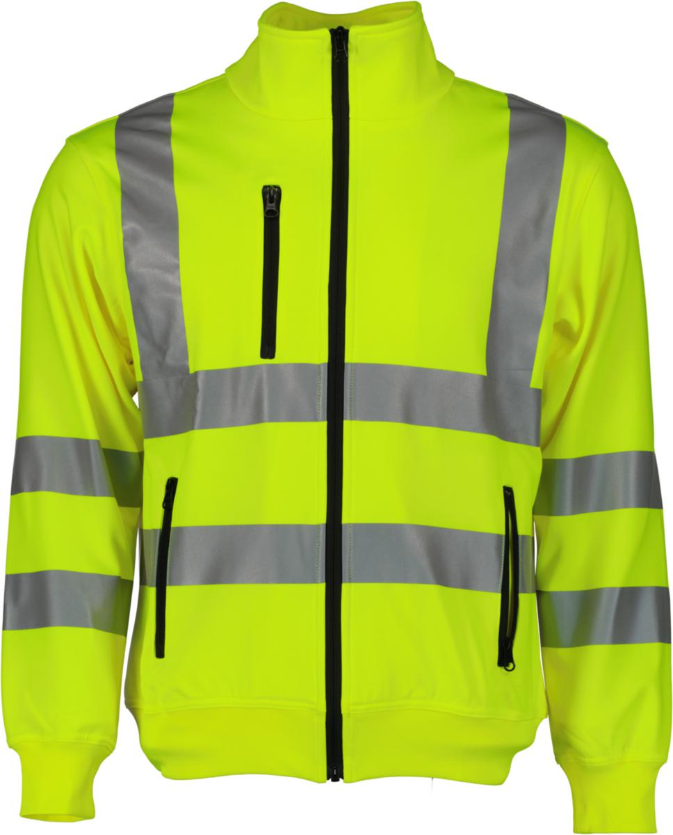 Sweatshirt Bekken&Ström 2500 - SWETSHIRT ZIP BS 2500 HI-VIS KL 3 YELLOW XL