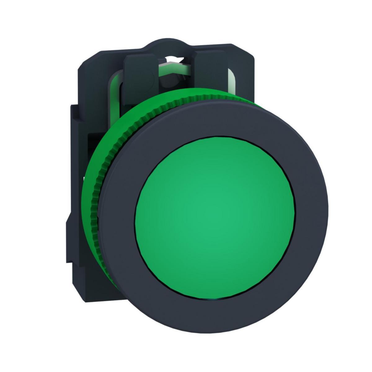 Signallampa Harmony XB5 antimikrobiell - SIGNALLAMPA GRÖN INFÄLLD 24V XB5FVB3