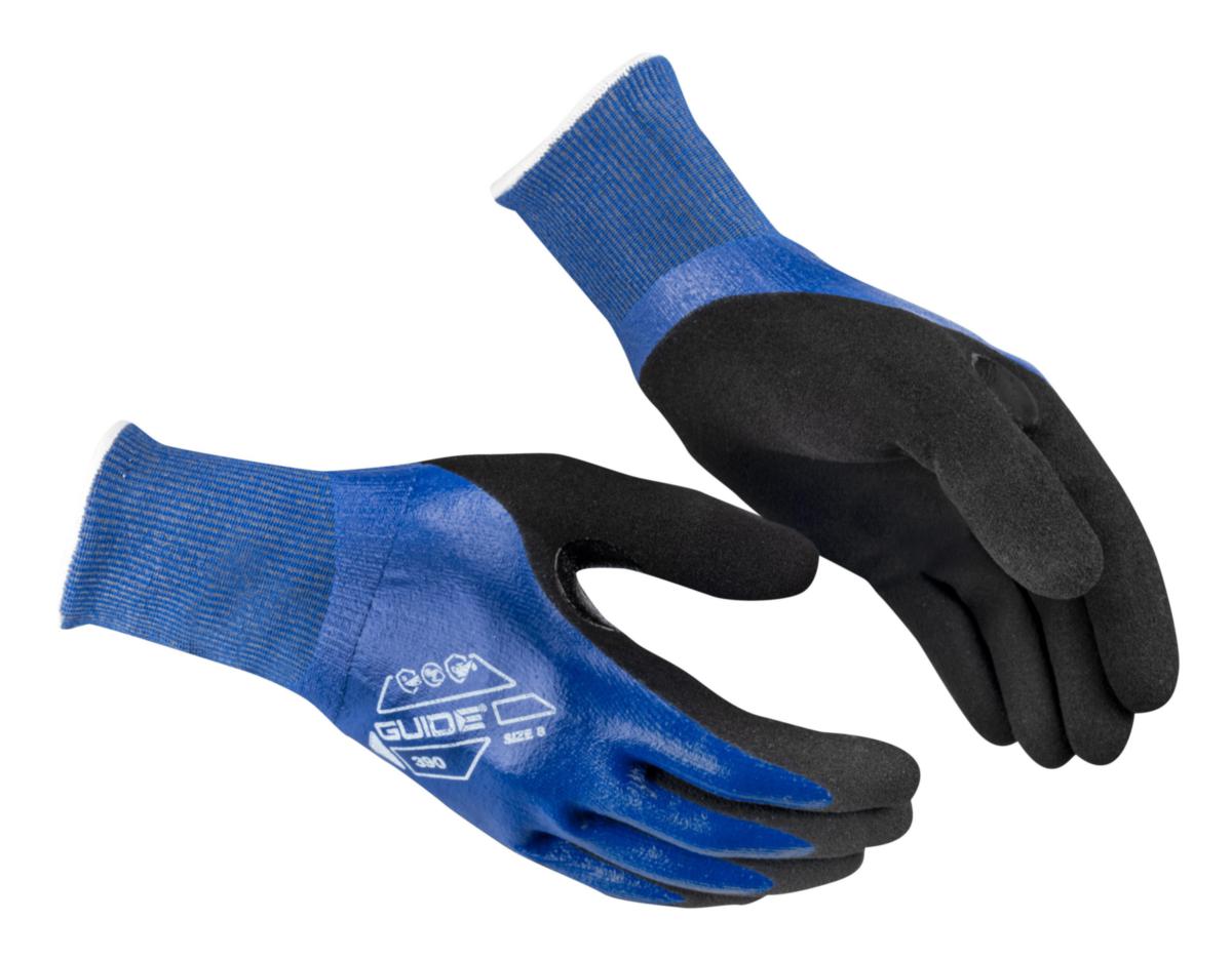 Skärskyddshandske Guide 390 - HANDSKE GUIDE 390 NITRILDOPPAD ÖKO-TEX SKÄRSKYDD D TOUCH 7