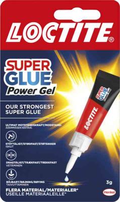 SNABBLIM LOCTITE SUPER GLUE POWER GEL TUBE 3G