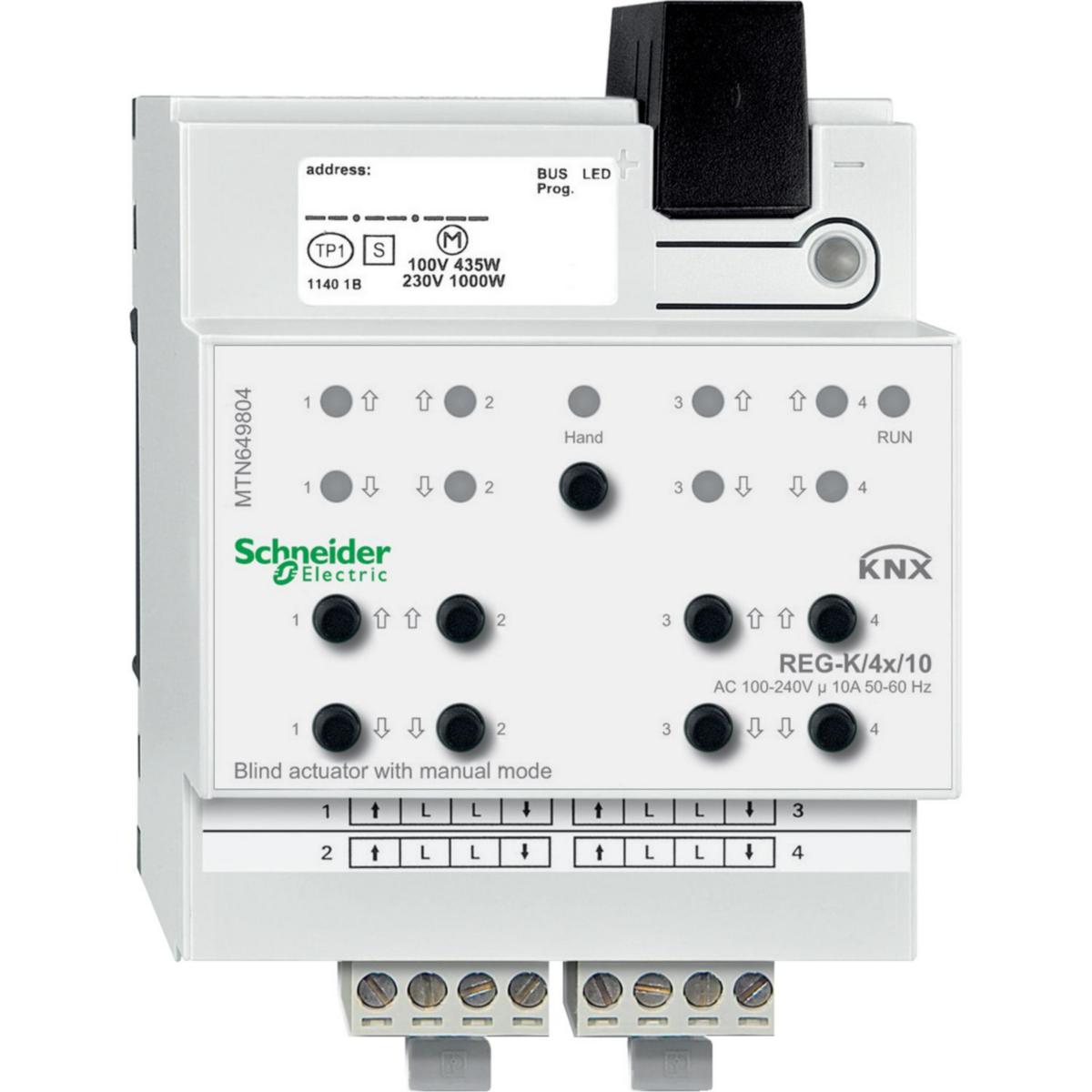 Jalusiaktorer KNX, Schneider - JALUSIAKTOR 4X10 DIN-K KNX