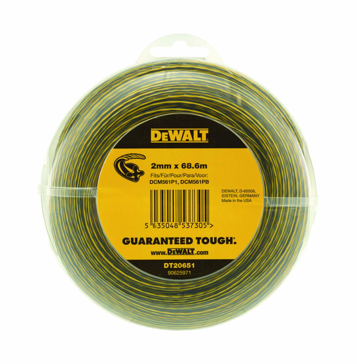 Trimmertråd DEWALT DT20651 - TRIMMERTRÅD DEWALT DT20651 68.6M 2,0MM