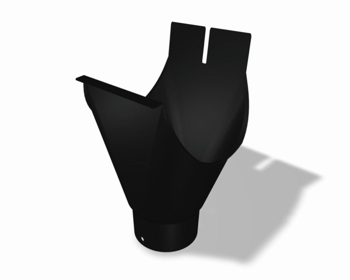 Wrap-around cap 150-80 Alu, Prefa - GUTTER OUTLET ALU P.10 150/80 BLACK NR 03 PREFA