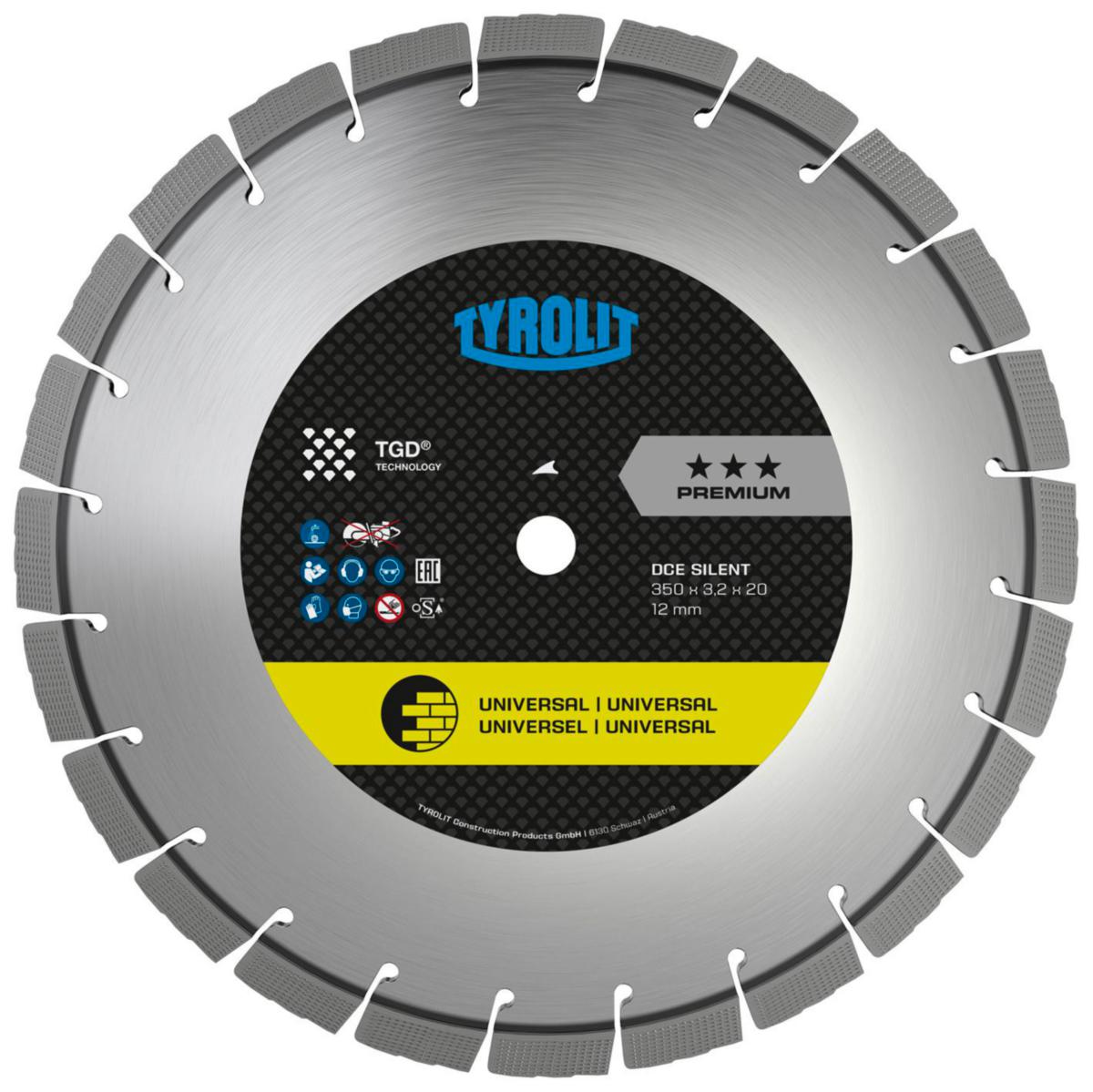 Diamantklinga Tyrolit Premium Universal TGD - DIAMANTKLINGA TYROLIT PREMIUM 300X2.6X25.4 UNIVERSAL TGD