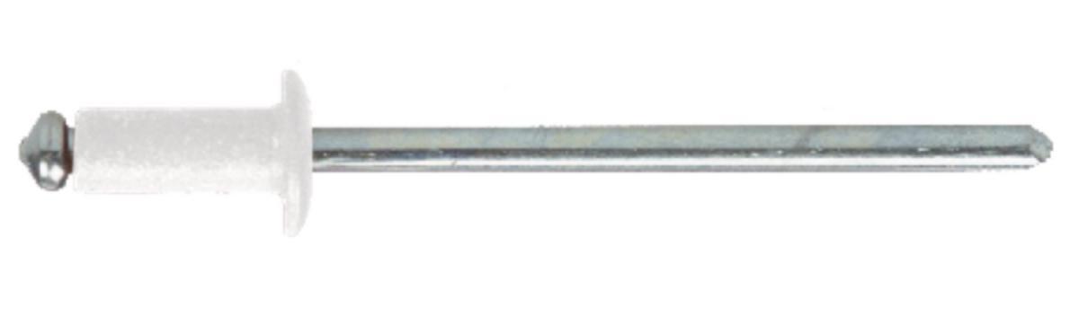 Blindnit standard färgad, aluminium - BLINDNIT AL/ST KULLRIG RAL9010 VIT 4.8X10 500ST
