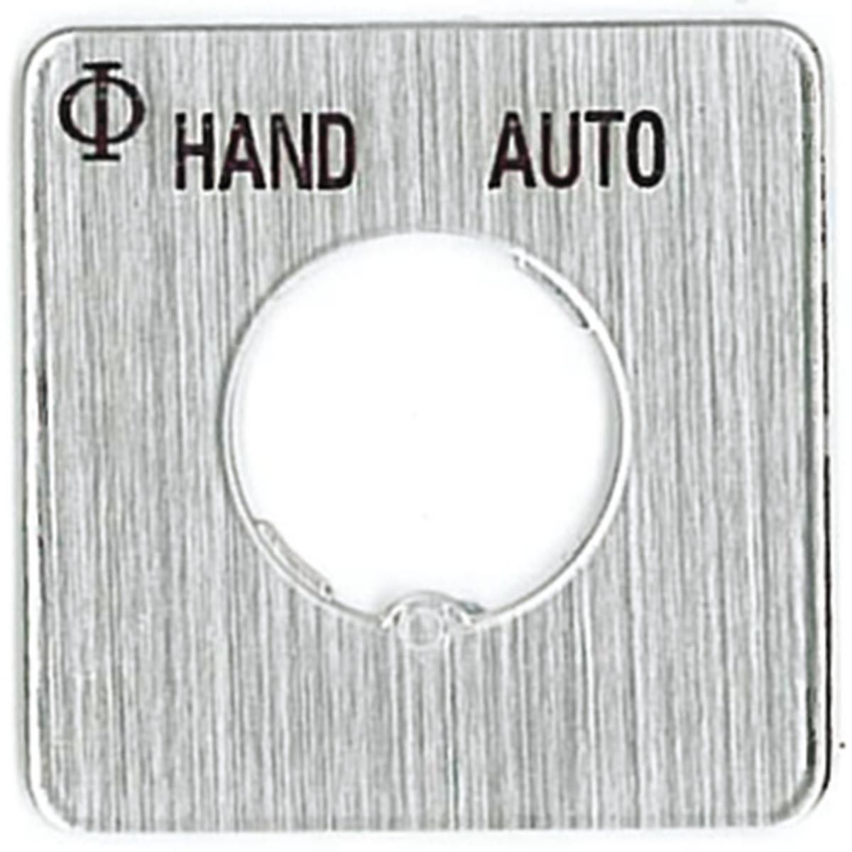 Skylt sektionsomkopplare - SKYLT HAND-AUTO 1-HÅL S00.F288/A10.E1