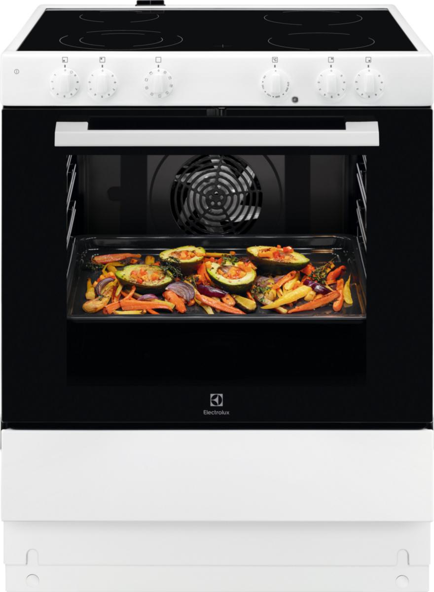 Spis, glaskeramikhäll, 70 cm, AquaClean, 500 SurroundCook - SPIS GLASKERMAIKHÄLL 70 CM VIT 400 V LKC74000SW ELECTROLUX