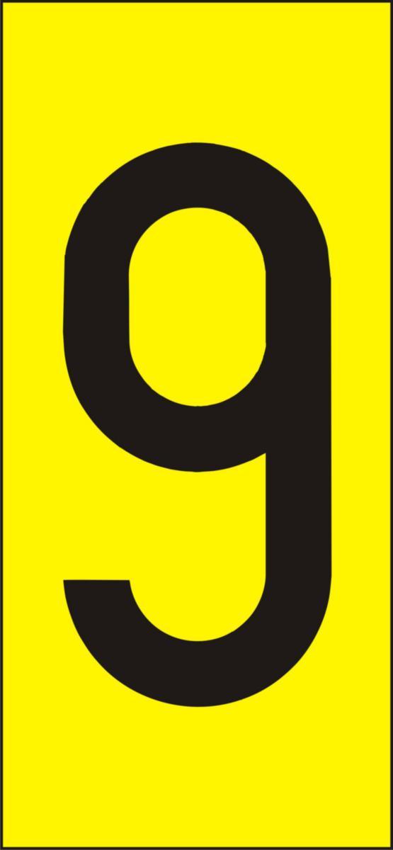 Märksystem H50, Gula med svarta siffror - SKYLT H50 9