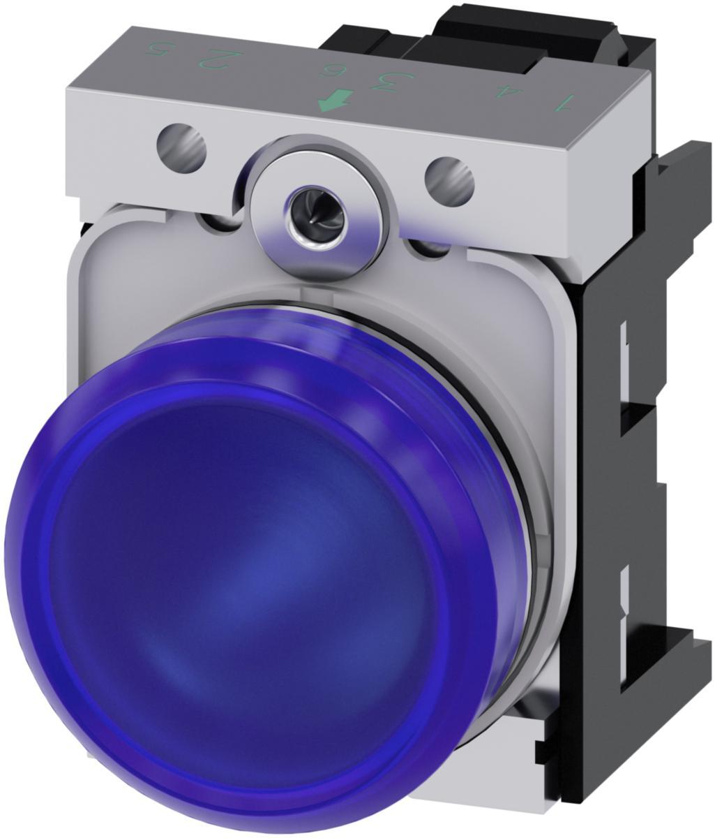 Signallampa 3SU11 övriga - SIGNALLAMPA BLÅ 230V 3SU1156-6AA50-3AA0