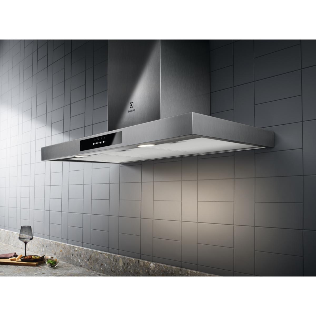 Fläkt, vägghängd, 500 ExtractionTech - SPISFLÄKT VÄGGHÄNGD 90 CM ROSTFRI LFT429X ELECTROLUX