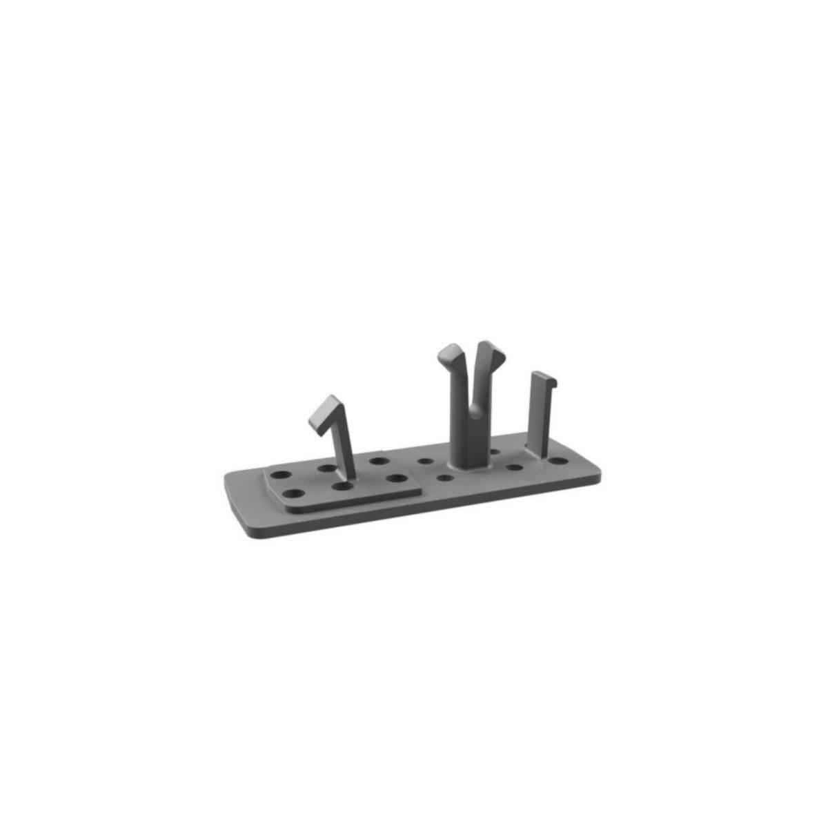 Adhesive Plate for Plastic Clip Clamps, Purus - PURUS CLIP GLUE PLATE SINGEL GREY INCL WET NAPKIN&GLUE KIT