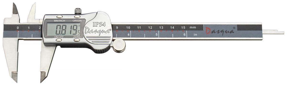 Skjutmått Dasqua digitalt metallhus - SKJUTMÅTT, DASQUA DIGITAL METALLHUS, 150MM