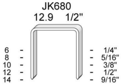 KLAMMER KIHLBERG JK-680-12 ALU KLAMMER 12 MM ALUMINIUM