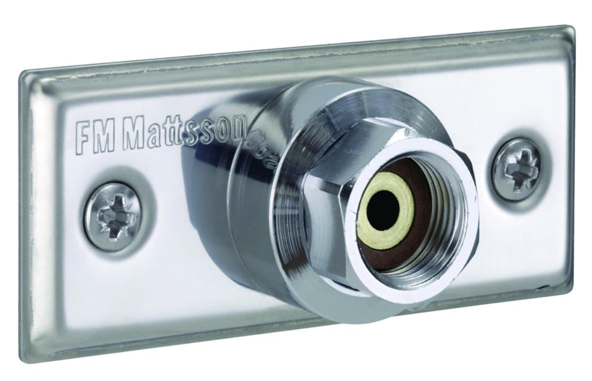 Ventilfästen för Pex-, Alupex- och PE-RT-rör, dold rördragning, FMM - FMM 1419-1560 VENTILFÄSTE G1/2X16 PEX O ALUP RÖR ROSTFRI