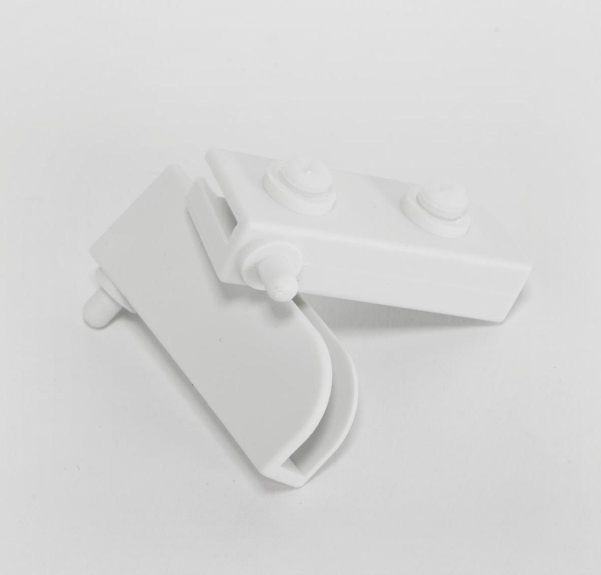 Gångjärn till spegelskåp, Polaria - POLARIA GÅNGJÄRN VIT PLAST FÖR SPEGELSKÅP PAR