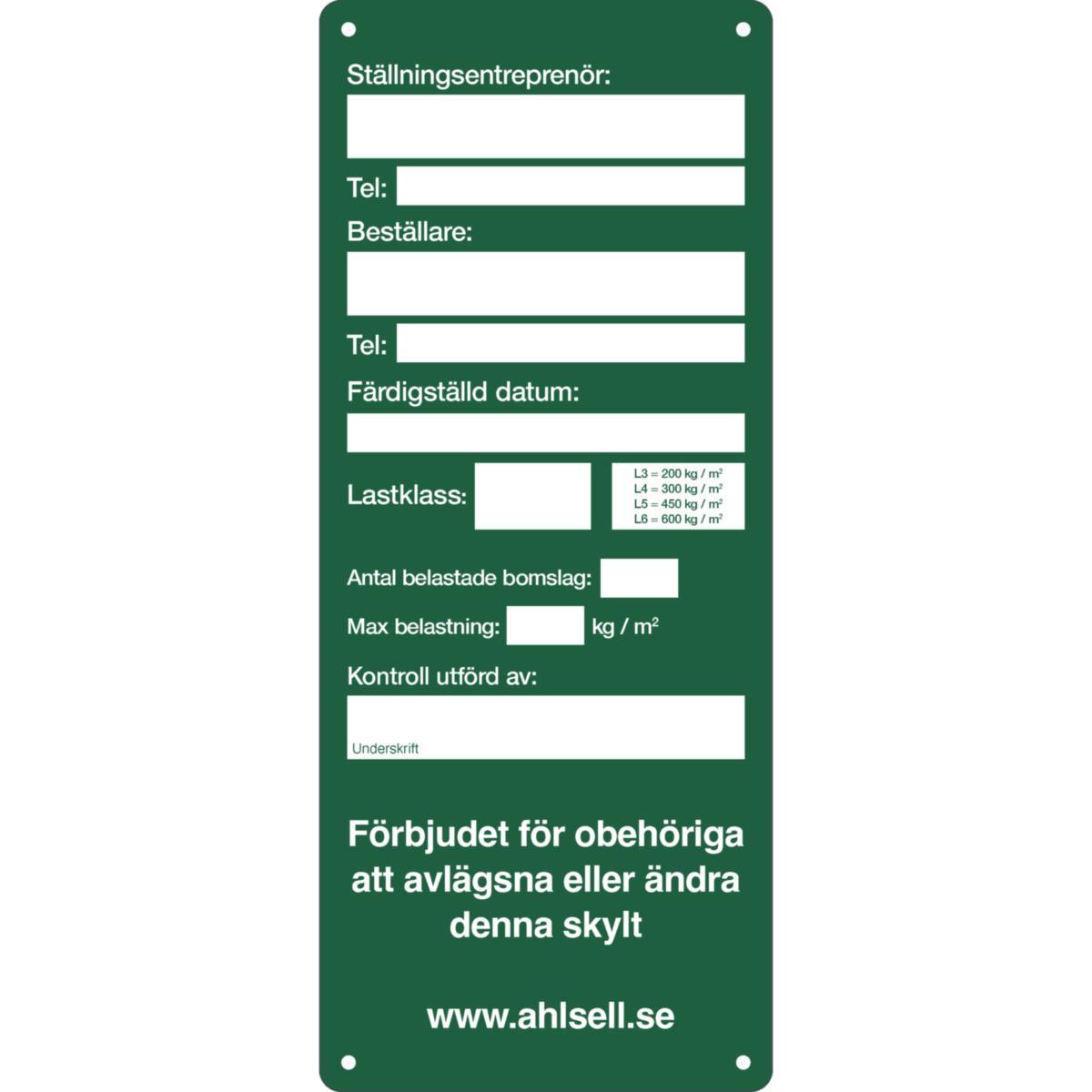 Ställningsskylt - STÄLLNINGSSKYLT, DUBBELSIDIG 81X195X0,8 MM PVC