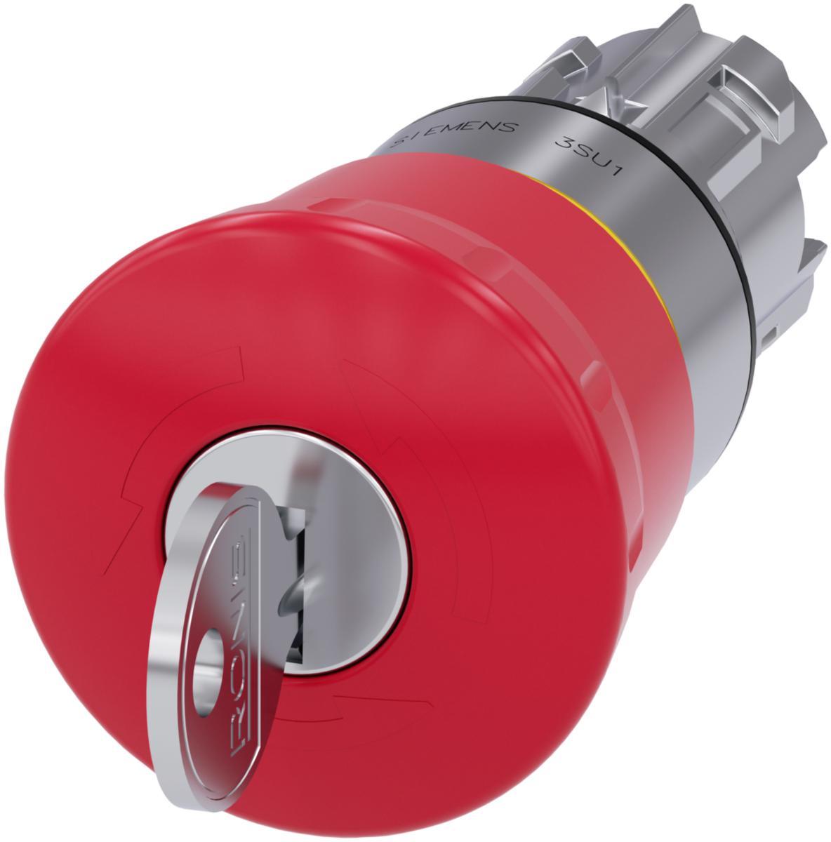 Svamptrycke 3SU1050, metall - NÖDSTOPPKNAPP 40MM RÖD NYC RON 3SU1050-1HF20-0AA0