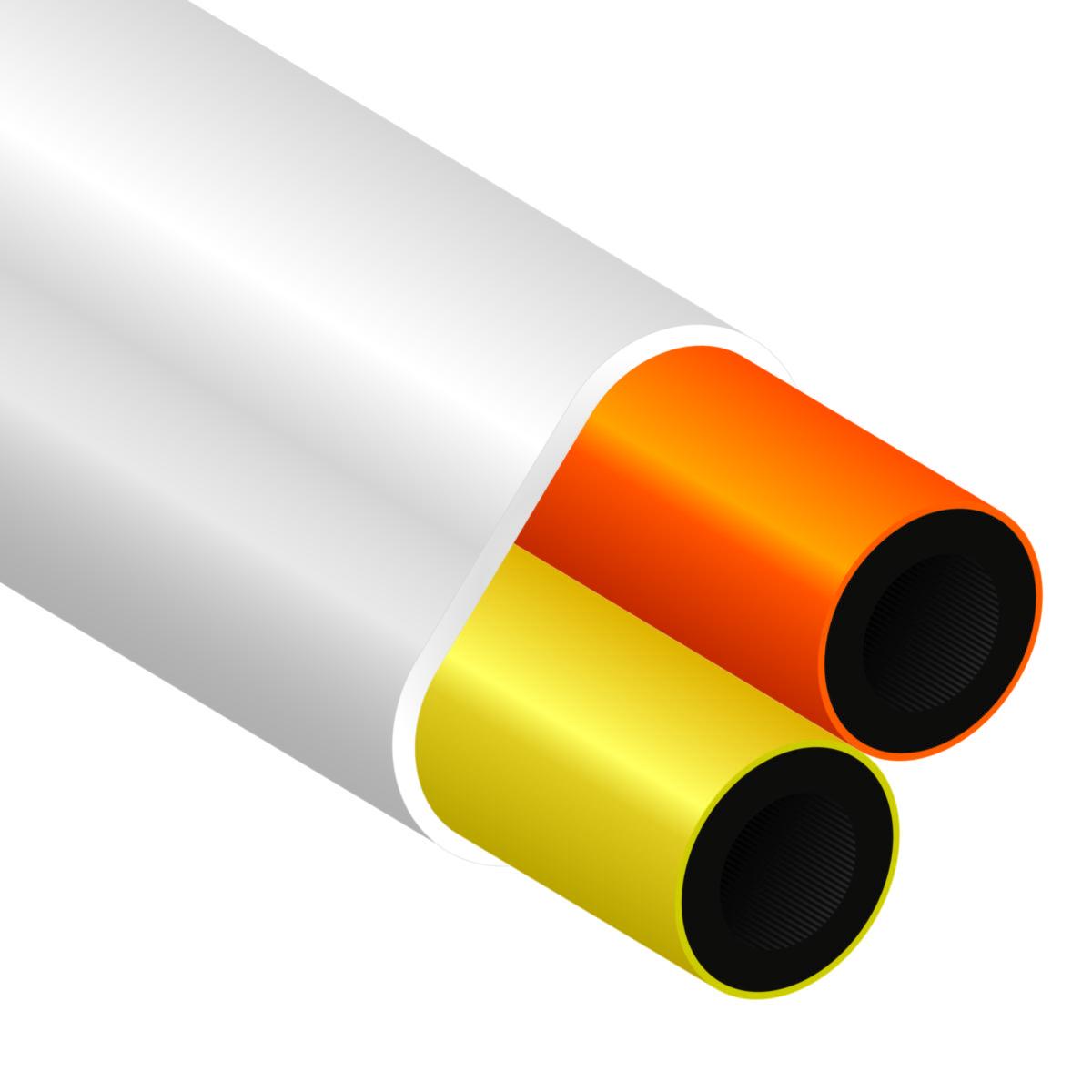 Microduct DB2 2x14 / 10 LF - 2 WAY 14/10MM WHITE 1000M