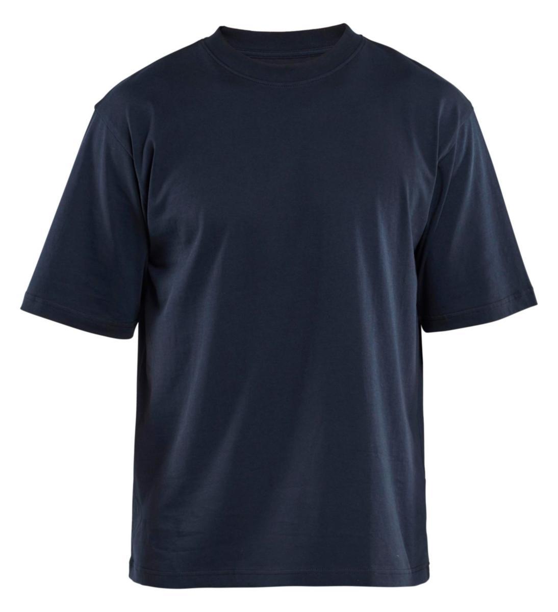 T-shirt Blåkläder 3429-1030 - T-SHIRT BLK 3429-1030 LOOSE FIT BOMULL MARIN STL 4XL