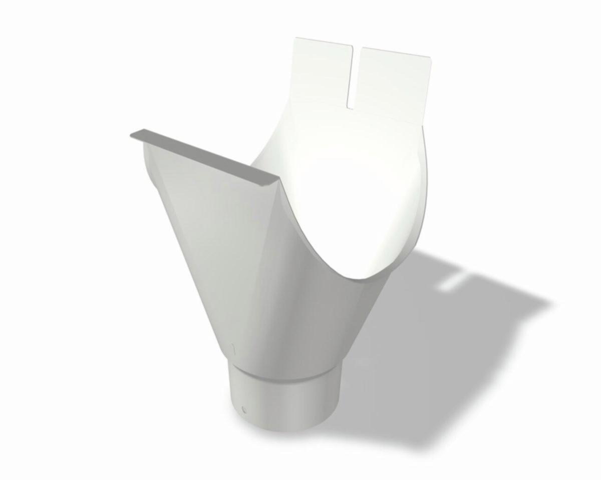 Wrap-around cap 125-80 Alu, Prefa - GUTTER OUTLET ALU P.10 125/80 PREFAWHITE NR 10 PREFA