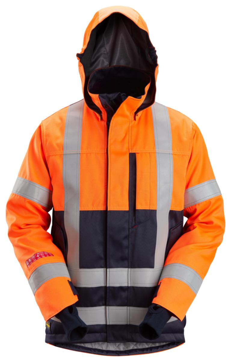 Vinterjacka Snickers 1164 Protec Work - VINTERJACKA SNICKERS 1164 PW FLAM/VARSEL KL.3 ORA/MARIN 3XL