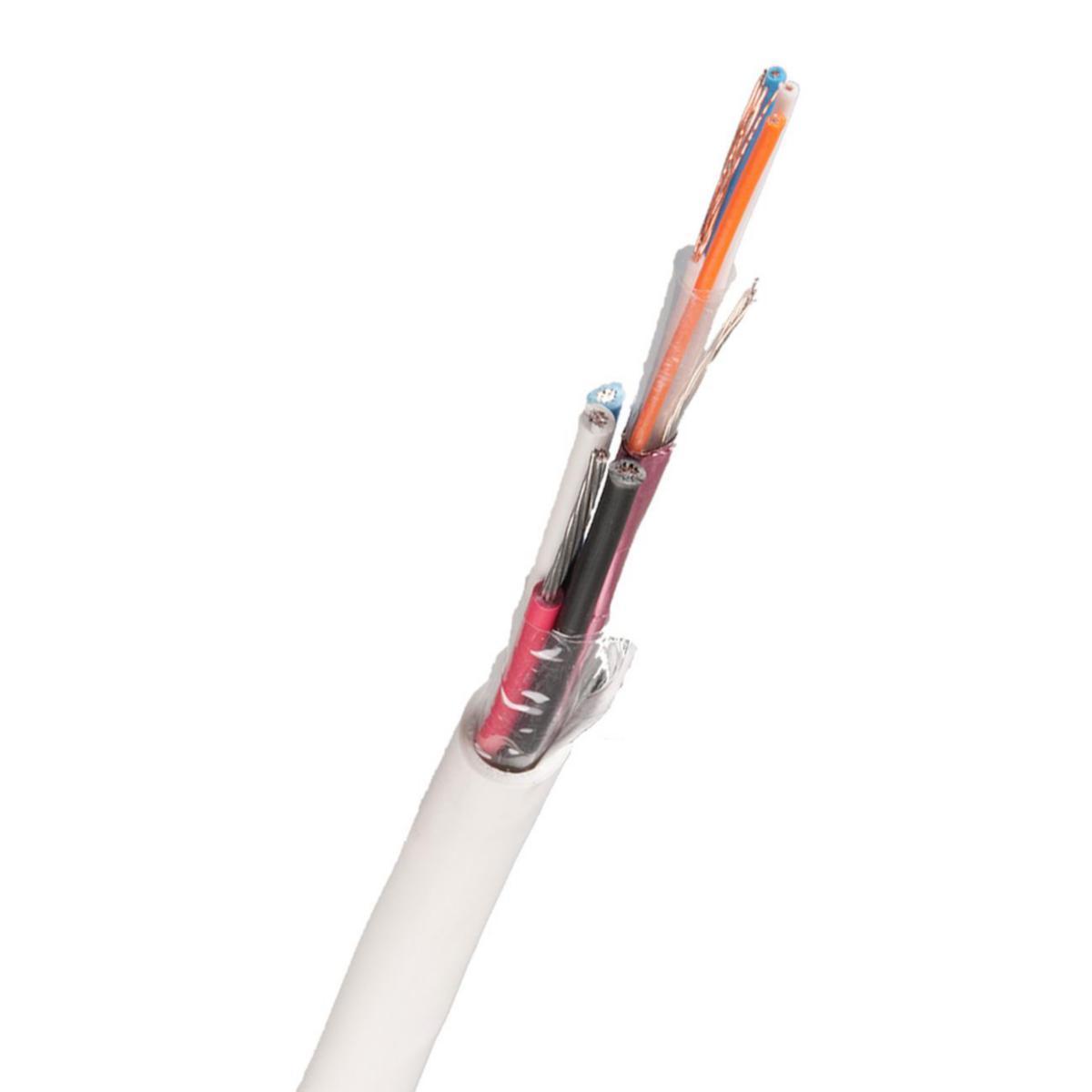 Larm/signalkabel halogenfri FLAQQBR vit Dcas2d2a2, Nexans - FLAQQBR 4X1+2X2X0.22 VIT B500 17037671-802-05