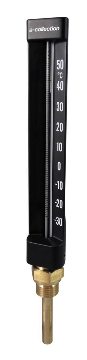 Termometer rak modell 200x34, a-collection - G15X100MM TERMOMETER 0-160°C 200X34 MÄSSING,ALU-HUS RAK