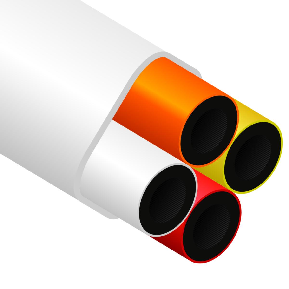 Microduct DB4 4x14 / 10 LF - 4 WAY 14/10MM WHITE 1000M