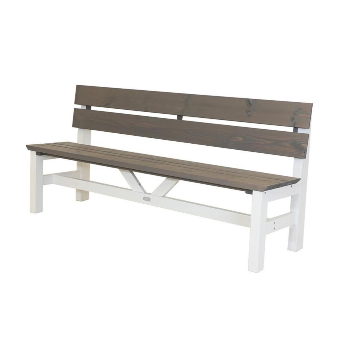 Trädgårdssoffa, Viking - PARKSOFFA VIKING VIT/GRÅ