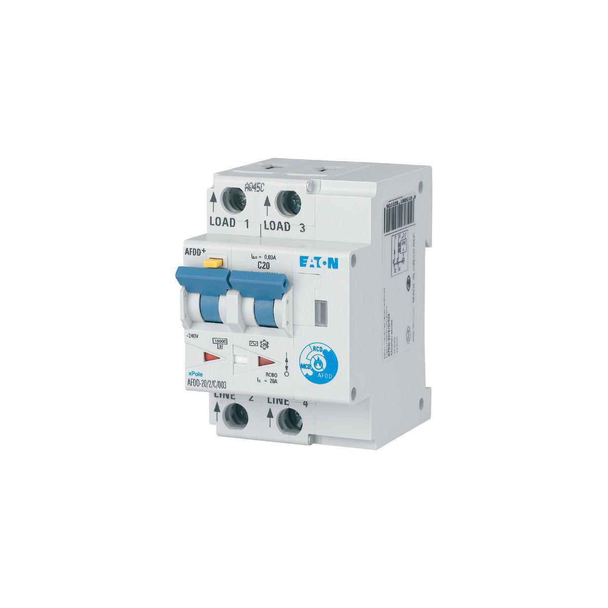 Ljusbågsdetektor AFDD+ - LJUSBÅGSDETEKT C20A 30MA -A AFDD-20/2/C/003-A