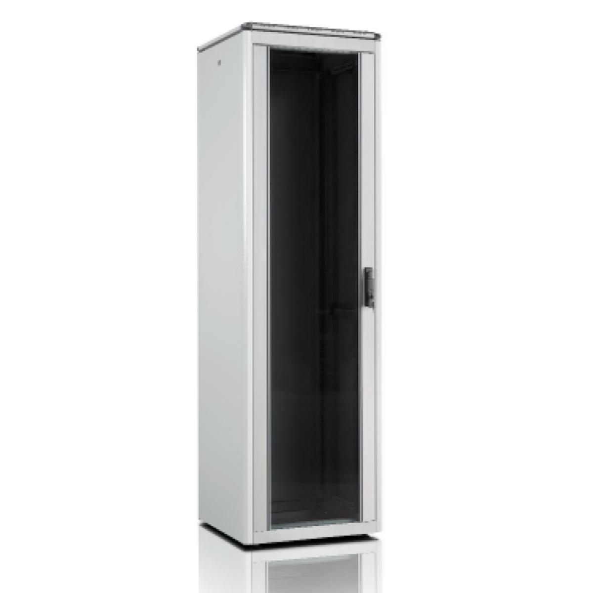 Floor cabinet 19" with metal door 60F, Eurolan - CABINET 42U 600X600 MET 60F-42-66-09GY