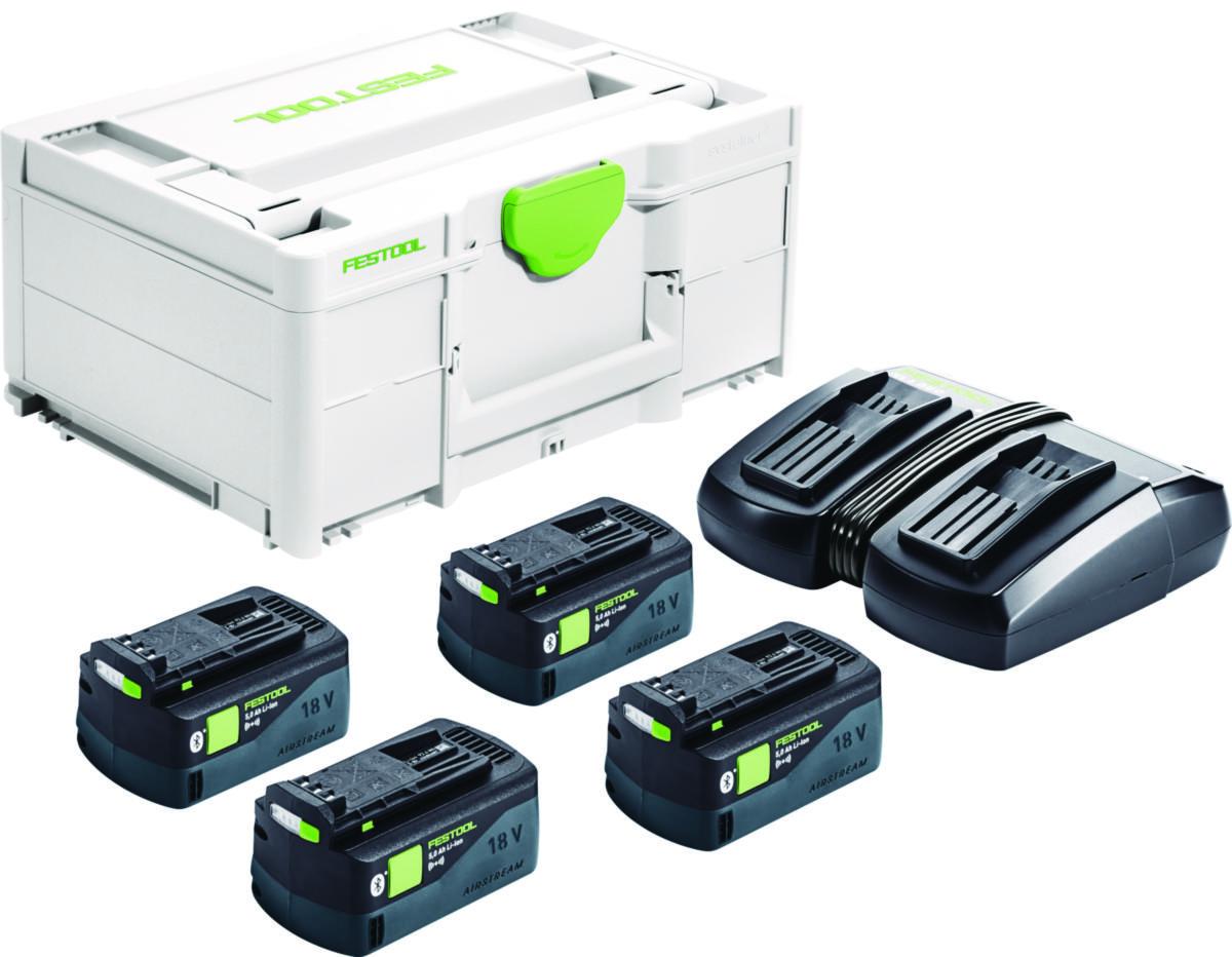 Laddpaket Festool SYS 18V 4x5,0/TCL 6 DUO - LADDPAKET FESTOOL 4X5,0/DUO SYS 18V 4X5,0/TCL 6 DUO