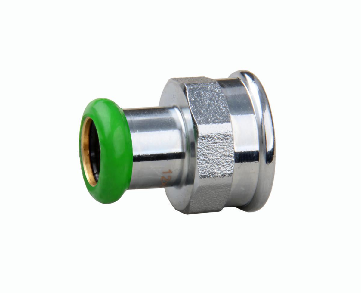 Transition sleeve with internal thread chromed type M, A-press, a-collection - 12XR15 A-PRESS CU CHR. THR. C. TYPE M. FEMALE THR.A