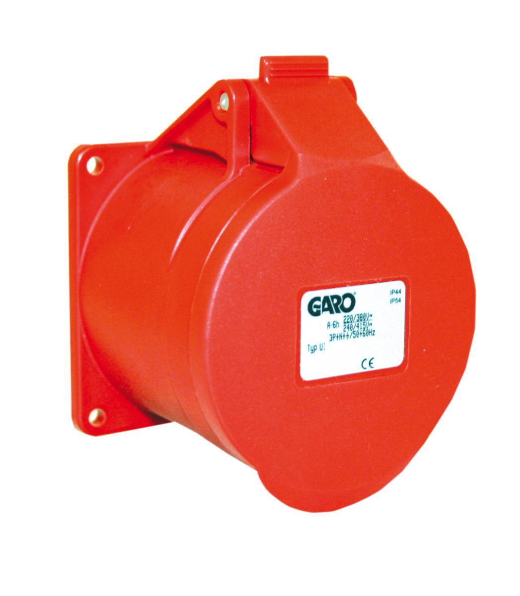 Panel socket Basic type UI 32A with straight attaching plate - FLANGED SOCKET UI STRAIGHT 32A UI 432–6 S