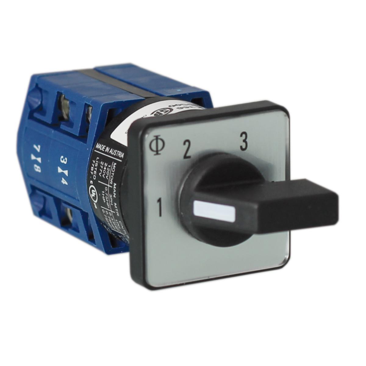 Stegställare utan nolläge, 4-steg, 1-2-3-4 - STEGSTÄLL 1-2-3-4 1-P 10A 3-H CG4.A231.E