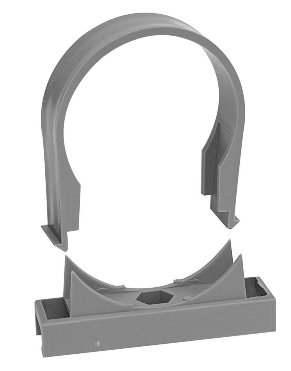 Plastic clamp Faluplast - CLAMP SINGLE F PIPE 75MM GREY