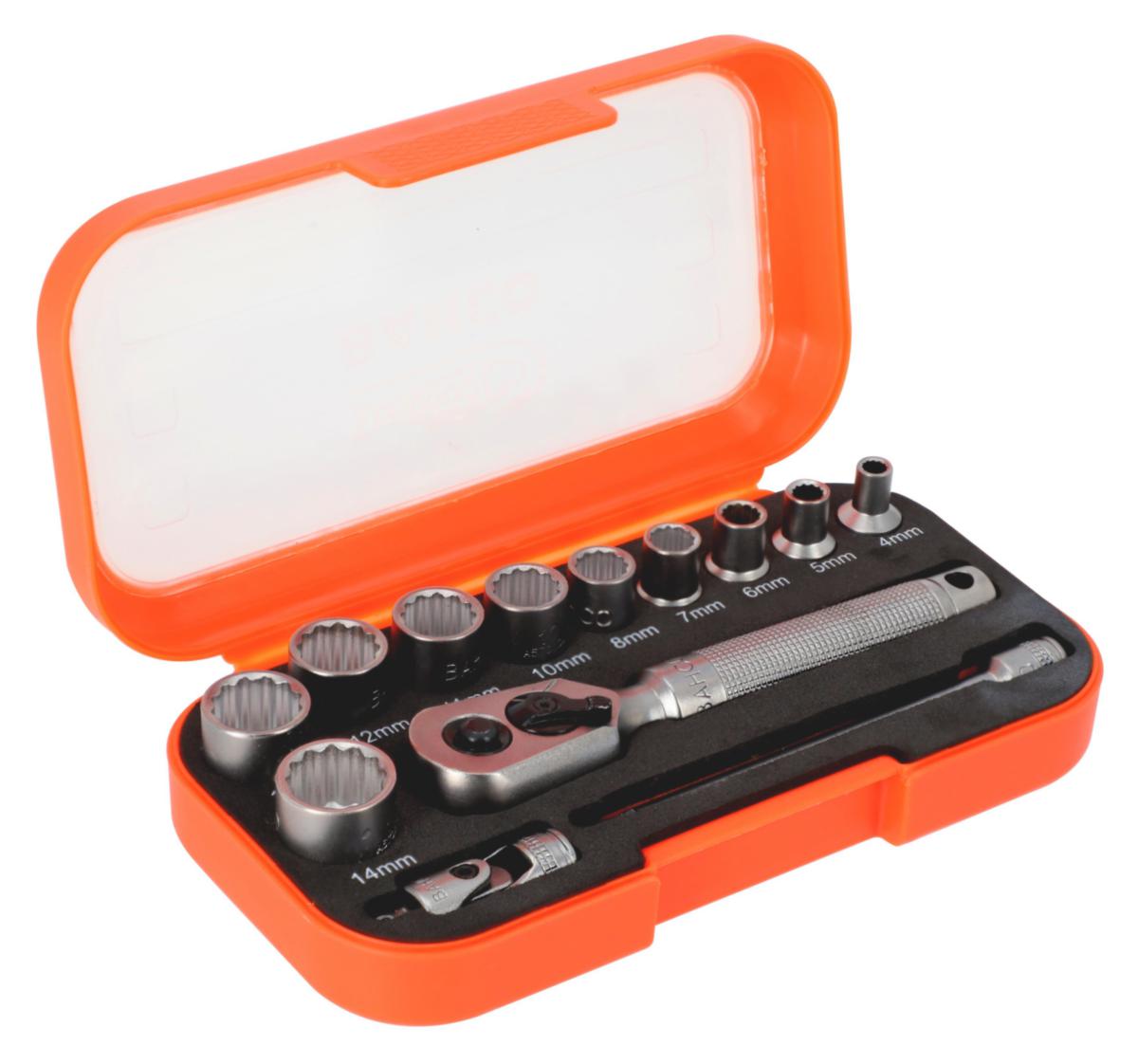 Socket set Bahco S13MC10.5 - SOCKET SET BAHCO S13MC10.5 1/4" 13 PCS