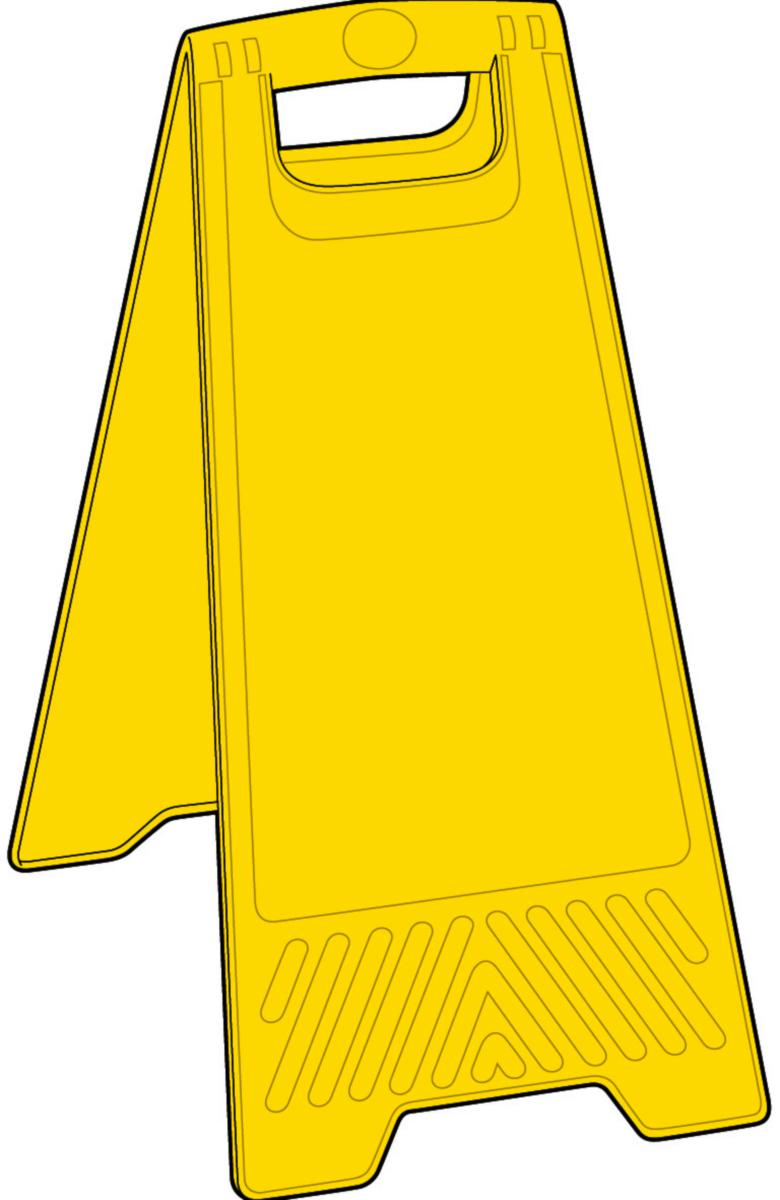 Skylt Systemtext Golvskylt utan text/symbol - SKYLT "HOPFÄLLBAR GOLVSKYLT" 39-7740 620X300MM