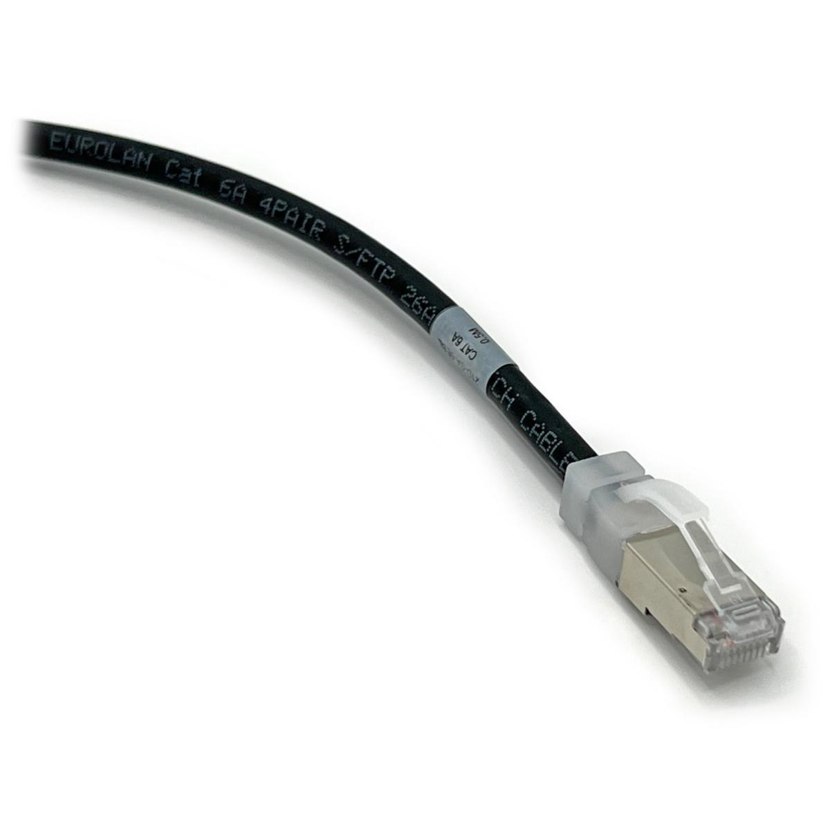 Patchkablage skärmat Cat6A S/FTP Svart - PATCH RJ45-RJ45 C6A STP 2M BL 21D-SA-02BL