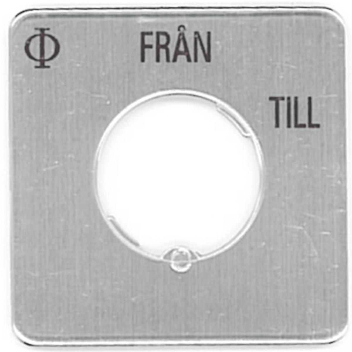 Skylt sektionsomkopplare - SKYLT FRÅN-TILL 1-H S00.F198/A10.E1