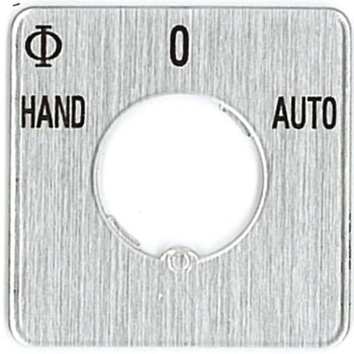 Skylt sektionsomkopplare - SKYLT HAND-0-AUTO CG4 S00.F085/A10.E1
