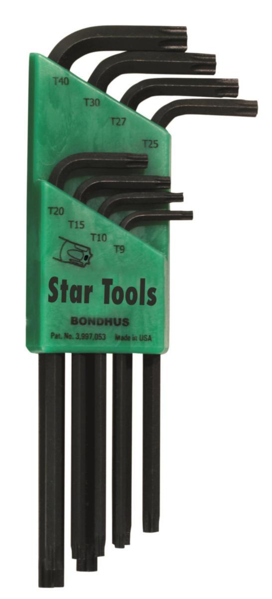 Vinkelnyckelsats Bondhus Torx TRTL8 - VINKELNYCKELSATS BONDHUS TORX TRTL8 T9-T40 MED HÅL