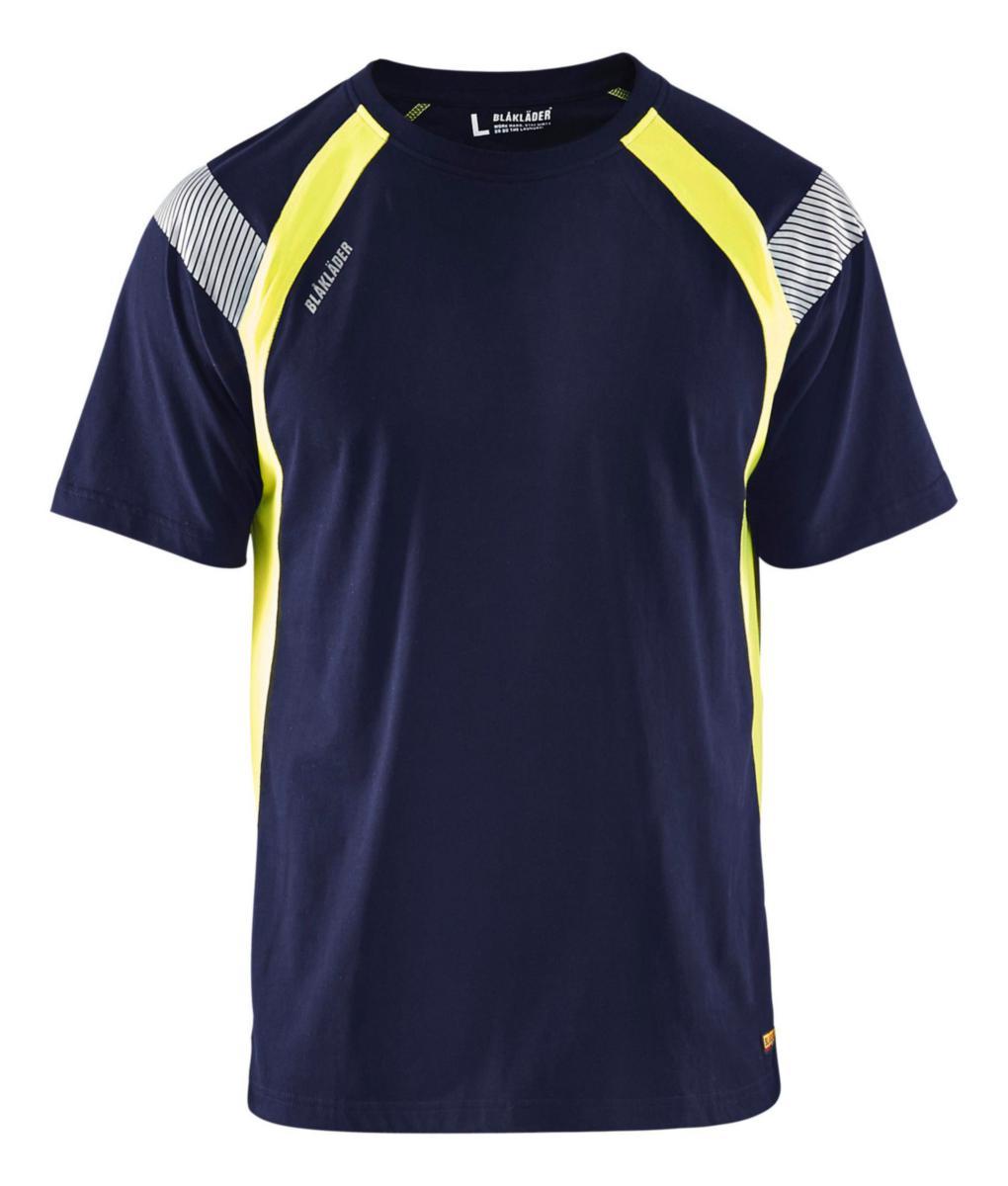 T-shirt Blåkläder 3332-1030 - T-SHIRT BLK 3332-1030 VARSEL 8833 MARIN/GUL STL S