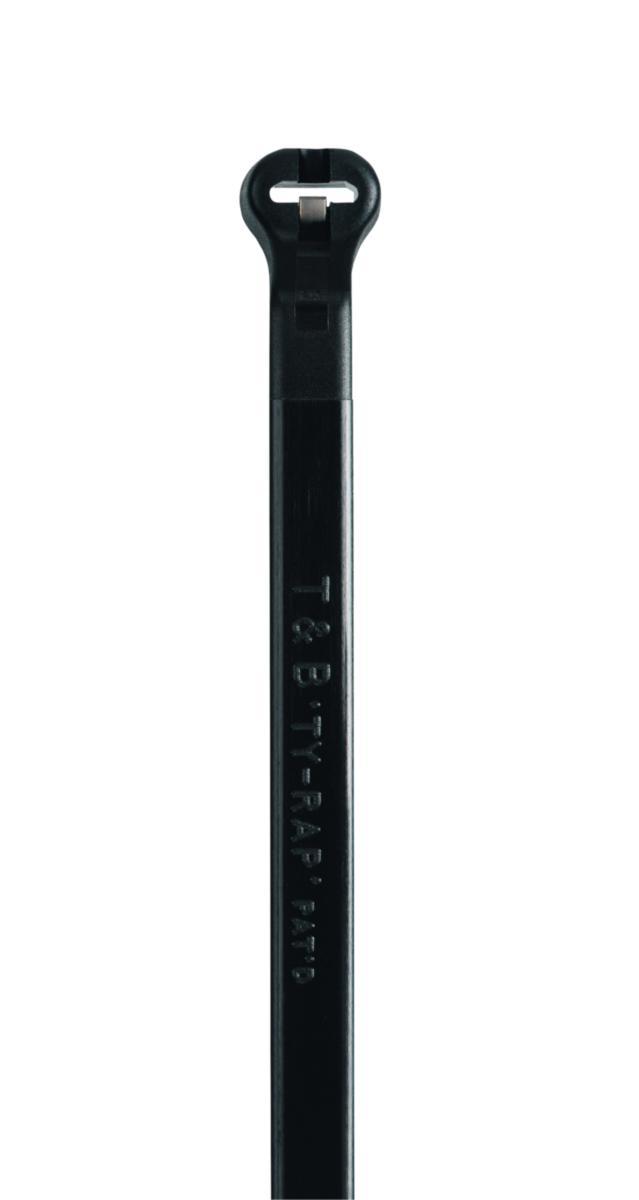 Buntband Väderbeständiga TY MX i svart nylon (Zytel 105) - BUNTBAND 186X4.8 SVART FP=100 TY 525 MX