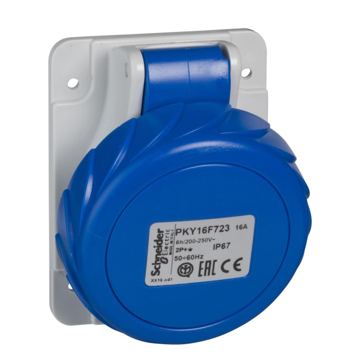 Vägguttag CEE - CEE VINKL PK 32A 2P+J IP67 PKY32F723