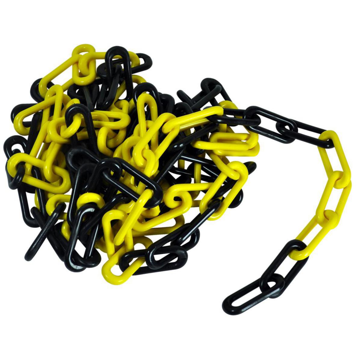 Kätting - PLASTKÄTTING GUL/SVART (METER) (*5) 8 MM